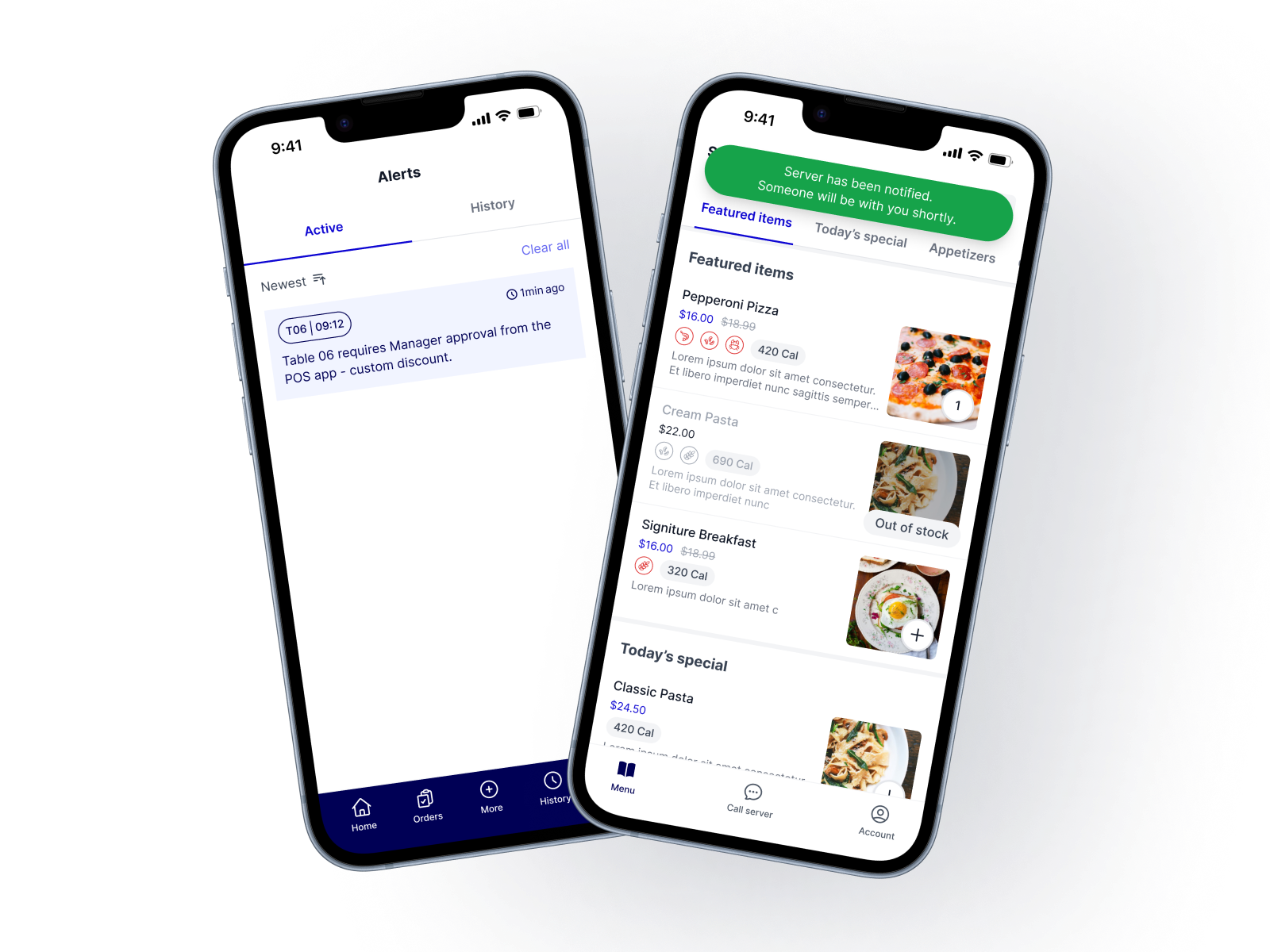 image of smartphone with drink menu
